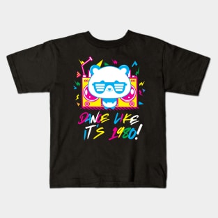 Panda Boombox 1980 Dancing Kids T-Shirt